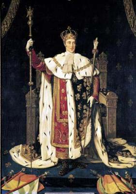 Portrait of the King Charles X of France in coronation robes